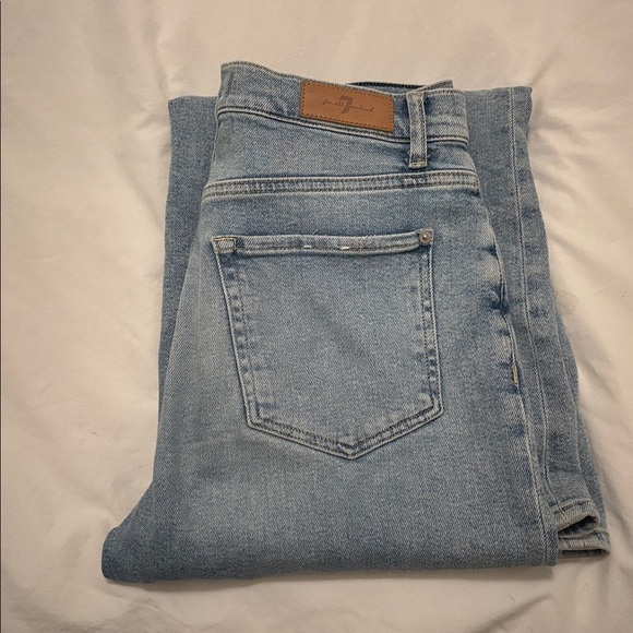 7 For All Mankind Light Blue High Rise Women's Jeans - Picture 6 of 6